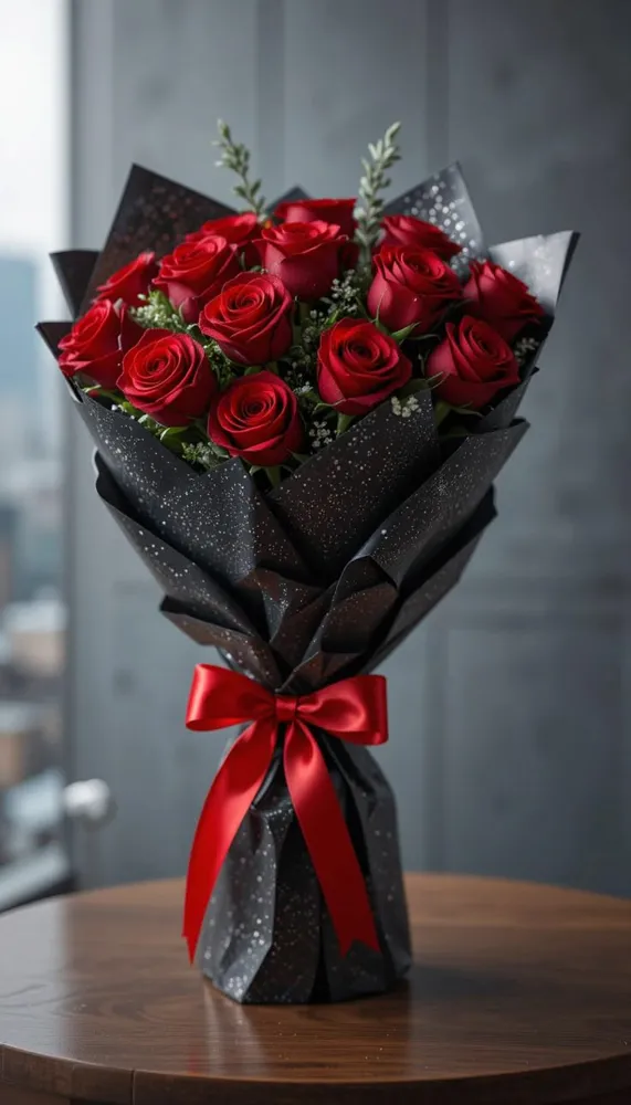 Midnight Red Roses